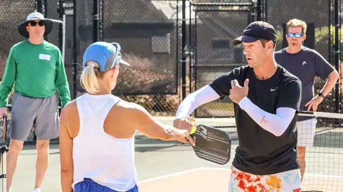 Expert Instructions In An Adult Pickleball Camp