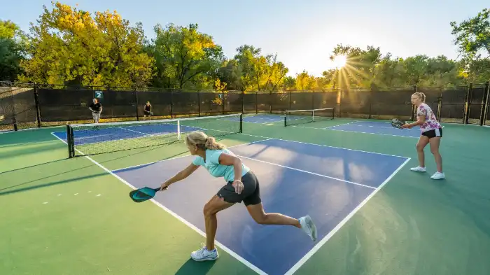  what are pickleball courts made of