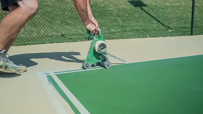 how to paint a pickleball court